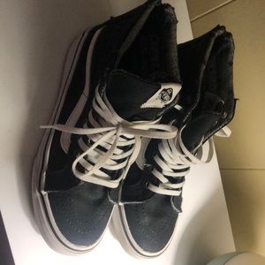 Vans high top black canvas